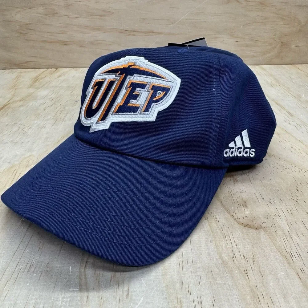 NEW UTEP Miners Adidas Unstructured Slouch Cap Hat Adjustable Blue